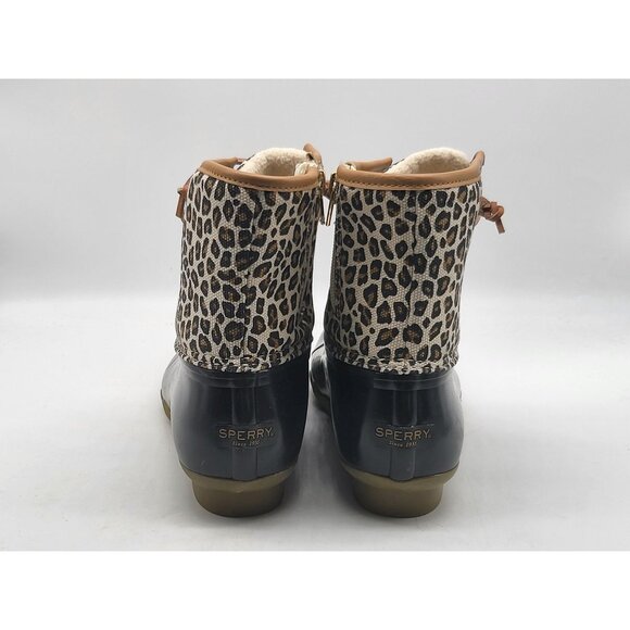 Sperry Top‎ Sider Leopard Print Waterproof Womens Duck Boots STK165468 Size 6M - Picture 6 of 9